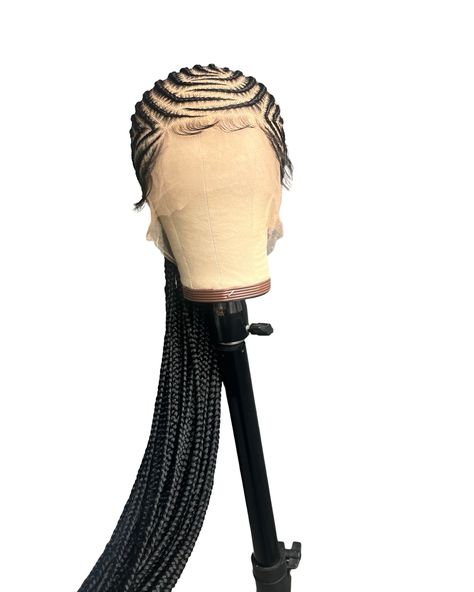 Freestyle cornrows braids 🤩 Rock the perfect Cormrow braided wig 𝗪𝗶𝗴 𝗙𝗲𝗮𝘁𝘂𝗿𝗲𝘀: ▪️Full Lace ▪️Premium Transparent Lace ▪️Glueless Design ▪️Adjustable Band & Wig Combs ▪️High Temperature Fiber ▪️Tightly & Neatly Done ▪️Natural & Realistic Look - Send us a DM to order #knotlessbraids #braidgoals #hairstyles #wiglife #frenchcurls #naturalhair #braidinspiration #lagoshair #beauty #blackgirlmagic #wigsforblackwomen #lacefrontwig #gluelesswig braidedwigsinlagos #braidedwigsuk #braidedwigsfor... Braid Inspiration, Cornrows Braids, Braids Wig, Wigs For Black Women, Lace Front Wigs, Wigs, Braids, Natural Hair Styles, Lace