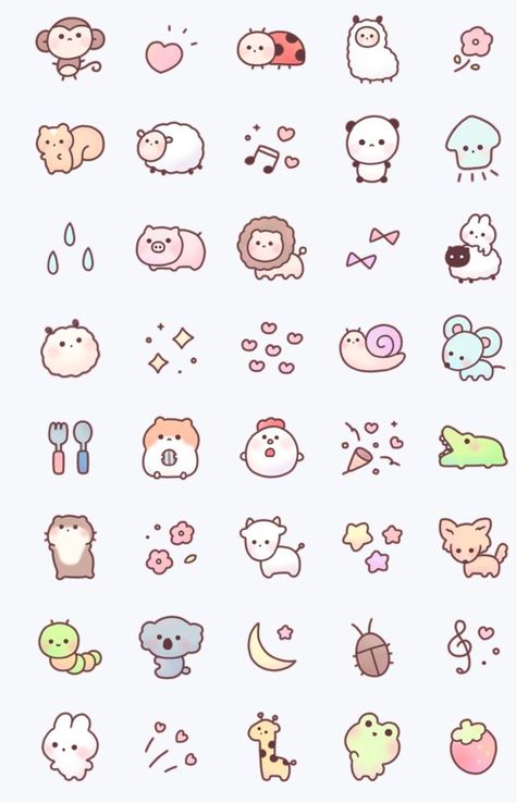 kotsumechan LINE Emoji | LINE STORE | Cute small drawings, Cute easy drawings, Cute doodle art Small Cute Easy Drawing Ideas, Kawaii Small Drawings, Small Kawaii Drawings, Kawaii Mini Drawings, Cute Simple Doodles Aesthetic, Cute Small Doodles Aesthetic, Cute Doodles Aesthetic For Notes, Kawaii Doodles Animals, Cute Small Drawings Kawaii