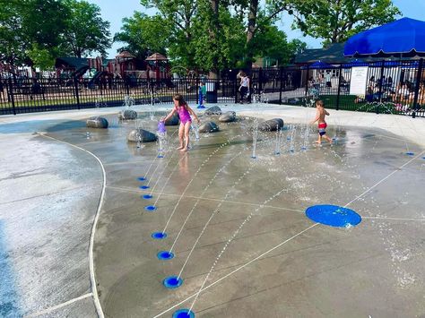 It’s going to be another super hot day 🥵 💦 Did you know there’s a free splash pad at Lakewood Park? 💦 The splash pad is open from 8am-8pm. I don’t think a lot of people know about it because it’s right next to their city pool and the pool is NOT free and it’s residents only but the splash pad is right next to the pool and it has its own entrance. First, a few things we like about it. ⁃ Completely fenced in ✔️ ⁃ FREE, and you don’t have to be a resident ✔️ ⁃ Stays on until 8pm ✔️ ⁃... Splash Park Design, Outdoor Splash Pad, Imagine Pools Freedom With Splash Pad, Residential Splash Pad, Private Water Park, Splash Pad, Hot Days, Landscape Architecture, Did You Know