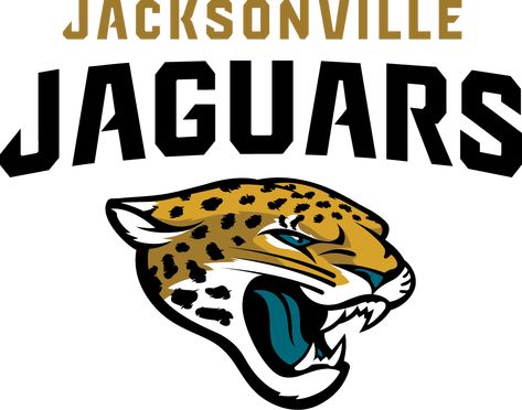 Jacksonville Jaguars Alternate Logo (2013) - Golden jaguar head with black spots, a teal tongue, and teal eyeball with script above it. Jaguar Logo, Jacksonville Jaguars Football, Jaguars Logo, Jacksonville Jaguars Logo, Jaguars Football, Nfl Logos, Spiderman Svg, Harry Potter Svg, Nfl Svg