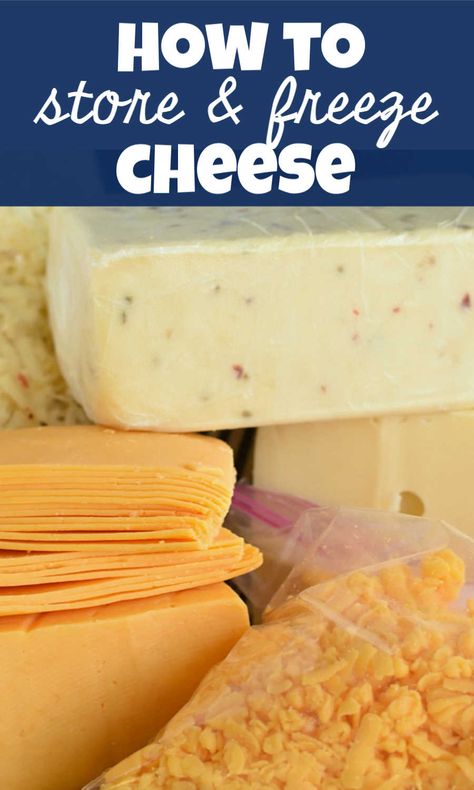 I'm going to show you exactly how to freeze cheese; blocks of cheese and grated cheese! It's easy to do and lasts for up to a year. Plus learn how to grate cheese the easy way. I'm a dairy farmer and I'll teach you how to buy cheese too! #cheeseguide #freezingcheese #gratedcheese #frozencheese #storingcheese #littledairyontheprairie Freeze Cheese How To, Shredded Cheese Storage Container, Freezing Cheese How To, How To Freeze Cheese, Store Cheese In Fridge, How To Store Cheese In Fridge, How To Slice Cheese, How To Slice Cheese For Charcuterie, Restaurant Potatoes