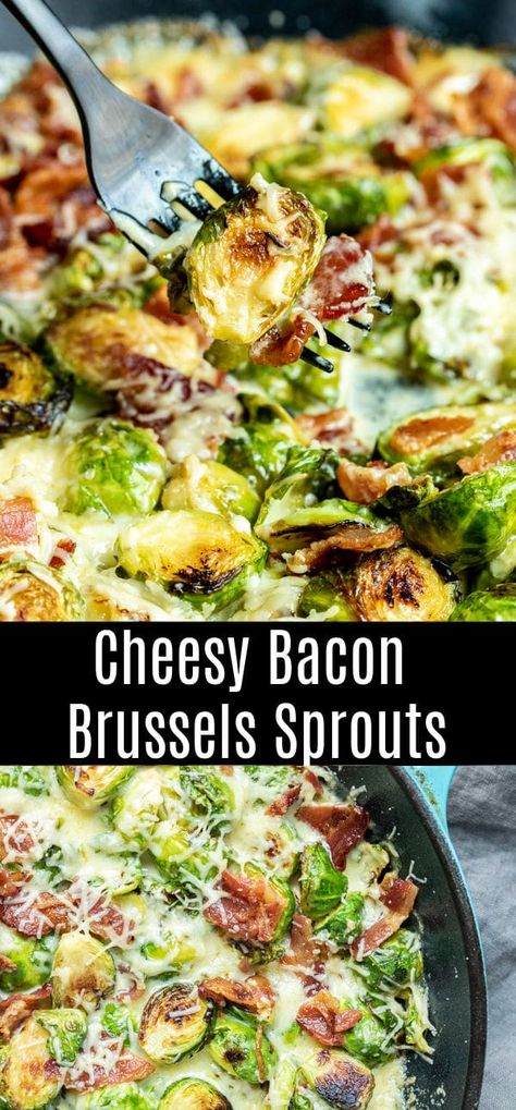 These easy cheesy brussels sprouts are sauteed on the stove top and then roasted in the oven in a delicious creamy sauce, lots of cheese, and bacon. They are an amazing keto side dish that is perfect for a family dinner. #brusselssprouts #cheese #bacon #ketorecipes #keto #ketodiet #homemadeinterest Bacon Brussels Sprouts, Keto Vegetables, Sprouts Recipes, Keto Buns, Keto Sides, Keto Eating, Keto Side, Bacon Brussel Sprouts, 75 Hard