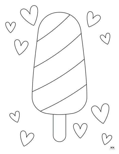 Help keep your kids entertained all summer long with 25 printable popsicle coloring pages. 100% FREE! Print from home. Popsicle Coloring Page, Summer Wall Art, Free Print, Cute Coloring Pages, Summer Treats, Kids Entertainment, Popsicles, Sunday School, Coloring Sheets