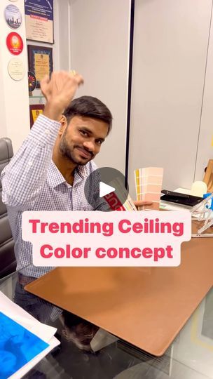 False Ceiling Painting Ideas, Simple False Ceiling Design, Ceiling Painting, Sunset Vibes, Asian Paints, Ceiling Design Bedroom, Colored Ceiling, False Ceiling Design, False Ceiling