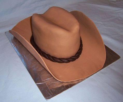 Fondant Cowboy Hat, Cowboy Hat Cake Topper, Make A Cowboy Hat, Cowboy Hat Cake, Western Theme Cakes, Cowboy Groom, Cowboy Birthday Cakes, Man Cakes, Cowgirl Cakes