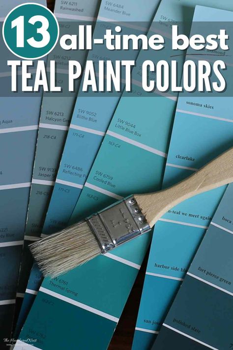 Paint Color Series Archives - The Heathered Nest Teal And Grey Paint Colors, Teal Paint Living Room, Perfect Teal Paint Color, Best Teal Green Paint Colors, Best Turquoise Paint Color, Best Dark Teal Paint Colors, Grey And Teal Kitchen, Sherwin Williams Teal, Light Teal Paint Colors