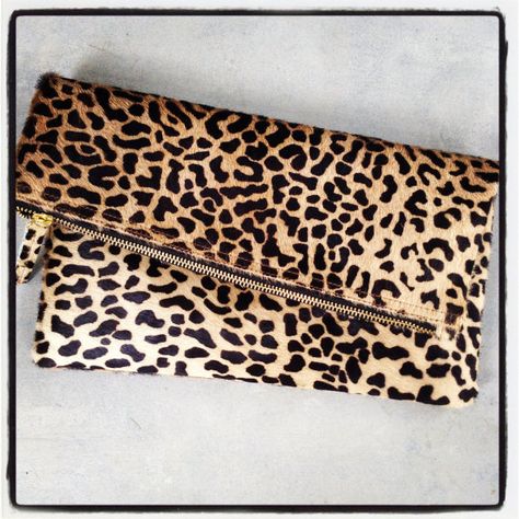 Leopard fold over clutch Leopard Clutch Leather by MimicDesign Best Leather Wallet, Leopard Print Hair, Leopard Clutch, Leopard Print Fashion, Fold Over Clutch, Western Vibes, Foldover Clutch, Animal Print Outfits, Leather Craftsmen