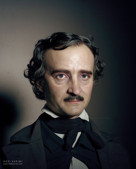 ArtStation - Edgar Allan Poe, Hadi Karimi Edgar Allen Poe Portrait, Edgar Allan Poe Art, Allen Poe, Edgar Allen Poe, Historical People, Writers And Poets, The Orator, Famous Authors, Edgar Allan