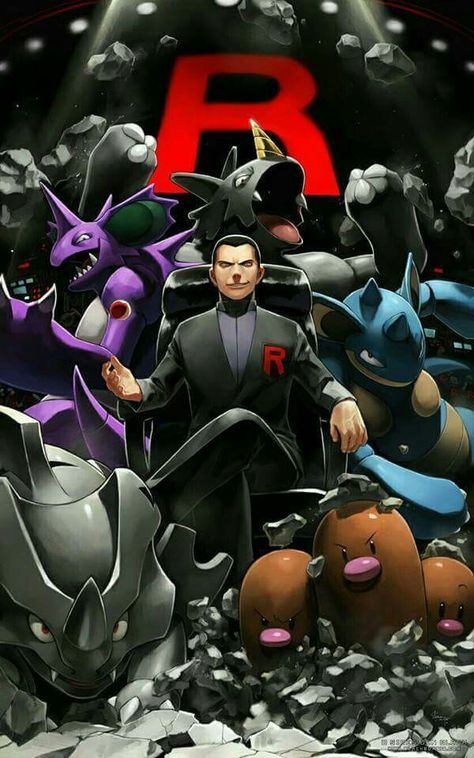 Giovanni Equipe Rocket Pokemon, Kartu Pokemon, Pokemon Original, Pokemon Team Rocket, Gijinka Pokemon, Cool Pokemon Wallpapers, Pokémon Master, Pokemon Fusion, Team Rocket