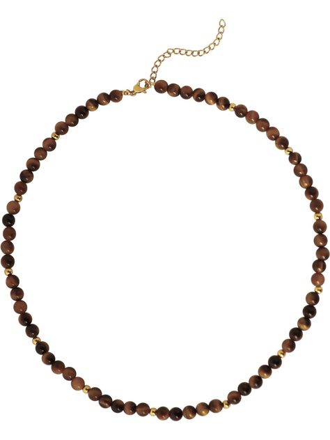 PRICES MAY VARY. BOHO HIPPIE TIGER EYE CRYSTAL BEAD CHOKER NECKLACE: Tiger Eye is often associated with courage, confidence, and clarity, making it a symbol of strength and insight in one's life journey. Adorning this necklace can not only enhance your style but also infuse your spirit with its empowering energies. SIZE: Total Length - approx. 17.3 inches, extender chain: 2 inches. Tiger Eye bead measures 0.15 inches MATERIAL: Stainless Steel and Nature Crystal. It's comfortable to wear day and Tigers Eye Beaded Necklace, Summer Necklace Beach, Christmas Jewelry Gift, Necklace Y2k, Dainty Choker Necklace, Y2k Necklace, Orange Necklace, Beach Necklace, Birthday Inspo