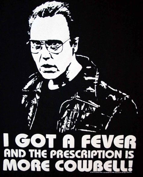 Will Ferrell  Christopher Walken   “ ...More Cowbell” Snl Quotes, Lunatic Fringe, More Cowbell, Go Tv, Vince Vaughn, Christopher Walken, Will Ferrell, Movie Quotes Funny, Cow Bell