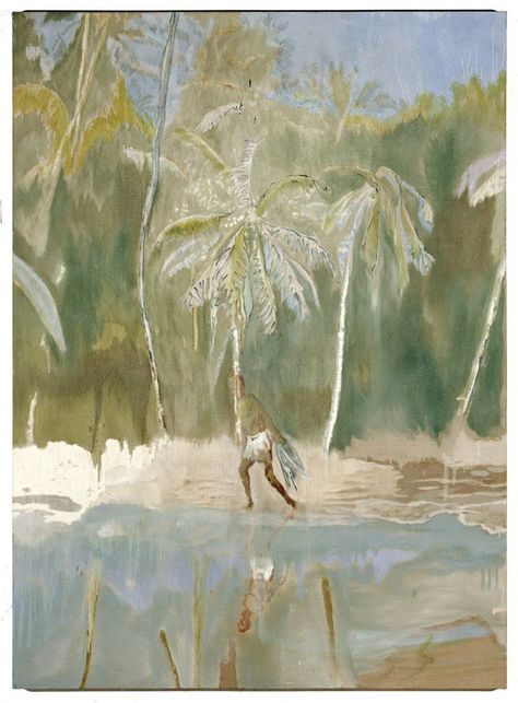 Peter Doig, PELICAN, 2004, oil on canvas, 275 x 200 cm / 108 x 79". Chris Ofili, Peter Doig, Art Abstrait, Art Moderne, Figure Painting, Figurative Art, Contemporary Paintings, Abstract Landscape, Painting Inspiration