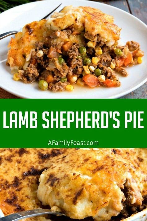 Shepherds Pie Recipe Lamb, Lamb Shepherds Pie Recipe, Lamb Recipes Crockpot, Crockpot Lamb, Lamb Shepherds Pie, Family Feast Recipes, Shepards Pie Recipe, Ground Lamb Recipes, Pumpkin Alfredo