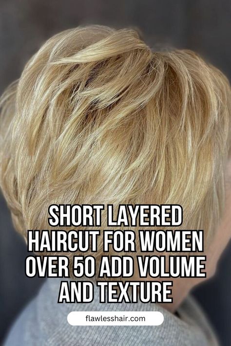 Short Layered Haircut for Women Over 50 Short Coarse Thick Hair, Layered Wedge Haircut Over 50, Round Layered Bob, Neck Length Layered Haircuts, Short Layered Hairstyles For Fine Hair, Bob Hairstyles For Thick Hair Over 50, Layered Short Hair For Older Women, Semi Short Haircuts For Women, Short Hairstyle Women Layers