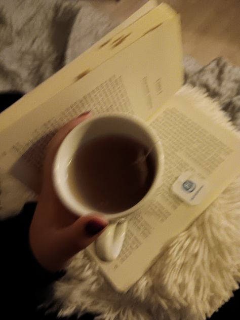 Camomile Tea Aesthetic, Tea And Books Aesthetic, Tea Aesthetic Cozy, Hot Tea Aesthetic, Steph Core, Tea At Night, Bed Rotting, Tea In Bed, Home Vibes