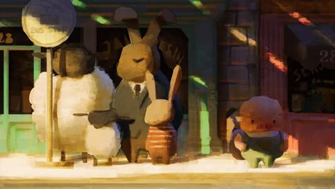 The Dam Keeper, Robert Kondo, Dice Tsutsumi, Goro Fujita, Android Jones, Blur Studios, Artist Reference, Color Script, Color Studies