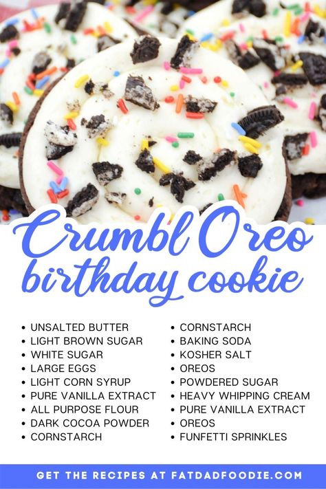 Copycat Crumble, Cake Cookie Recipe, Sweet Cream Butter, Oreo Birthday Cake, Crumble Cookie Recipe, Cocoa Powder Cookies, Lemon Pound Cake Recipe, Birthday Cake Flavors, Birthday Cookie