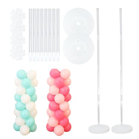 Balloon Column Stand, Balloon Pillars, Balloon Tower, Balloon Holders, Wedding Display, Balloon Stands, Green Balloon, Balloon Columns, Arch Kit