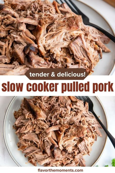 Slow Cooker Pulled Pork Dry Pulled Pork Crock Pot, Slow Cooker Shredded Pork, Shredded Pork Chops Crockpot, Shredded Pork Chops, Shredded Pork Loin Recipes Crockpot, Shredded Pork Loin Recipes, Crockpot Pulled Pork No Sauce, Pork Loin Shredded Crock Pot, Easy Crockpot Pulled Pork