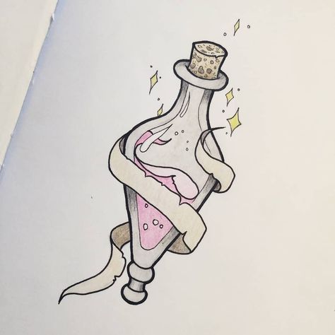 Another flash design ☺️ #potiontattoo #potion #tattooideas #tattooist #tattoodrawings #tattoodesign #tattooart #tattooartist… Love Potion No 9 Tattoo, Aqua Tofana Tattoo Design, Aqua Tofana Tattoo, Flask Tattoo, Aqua Tofana, Easy Tattoo, Ink Therapy, Bottle Drawing, Flash Design