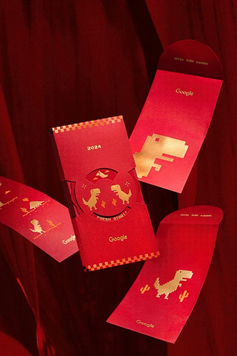 Google | 2024 Red Envelope :: Behance Ang Pao Design, Red Packet Design, Ang Pow, Ang Pao, Packaging Graphic Design, Chinese New Year Design, Red Packet, Red Envelope, Graphic Design Branding