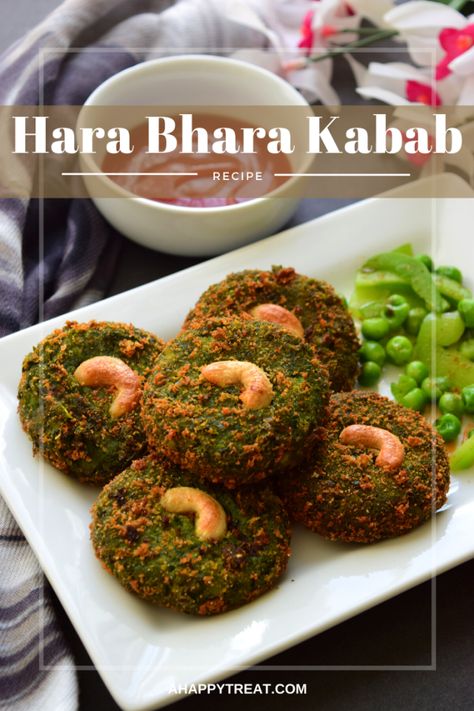 Hara Bhara Kabab | Veg Hariyali Kabab | No onion No Garlic Recipe Hara Bhara Kabab Recipe, Veg Kabab Recipes, Hara Bhara Kebab Recipes, Hara Bhara Kebab, Hara Bhara Kabab, Veg Appetizers, Garlic Food, Dahi Vada, Ganesh Festival