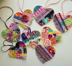 Heart Projects, Scrap Fabric Crafts, Scrap Fabric Projects, Fabric Hearts, Fabric Heart, Small Sewing Projects, Heart Quilt, Heart Crafts, Fabric Ornaments