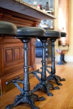 Cast Iron Barstools - Foter Victorian Kitchen Remodel, Steampunk Kitchen, Victorian Bar, Diy Home Decor For Apartments, Steampunk Furniture, Iron Bar Stools, Kursi Bar, Steampunk House, Iron Stools