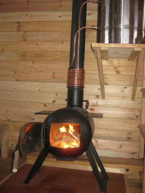 7 Ways to Get Hot Water in a Campervan | Adventures in a Camper Wood Stove Water Heater, Kolam Air, Hot Water Tank, Tiled Shower, Into The Wood, Rocket Stoves, Homestead Survival, Diy Holz, Wood Burner