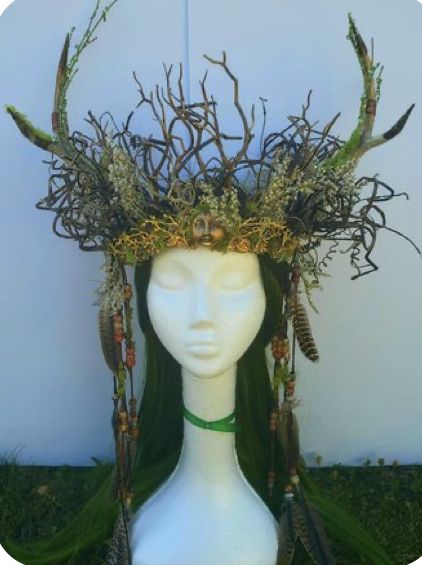 Dryad Headpiece, Forest Headpiece, Branch Crown, Antler Headpiece, Forest Fairy Costume, Witch Crown, Mother Nature Costume, Swamp Witch, Baba Jaga