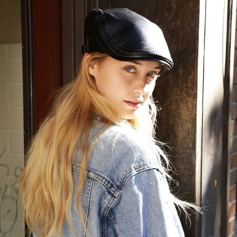 Flat Cap Outfit, Leather Ivy Cap, Caps Style, Ivy Hat, Womens Visor, Cap Outfit, Cap Collection, Designer Hats, Wearing A Hat