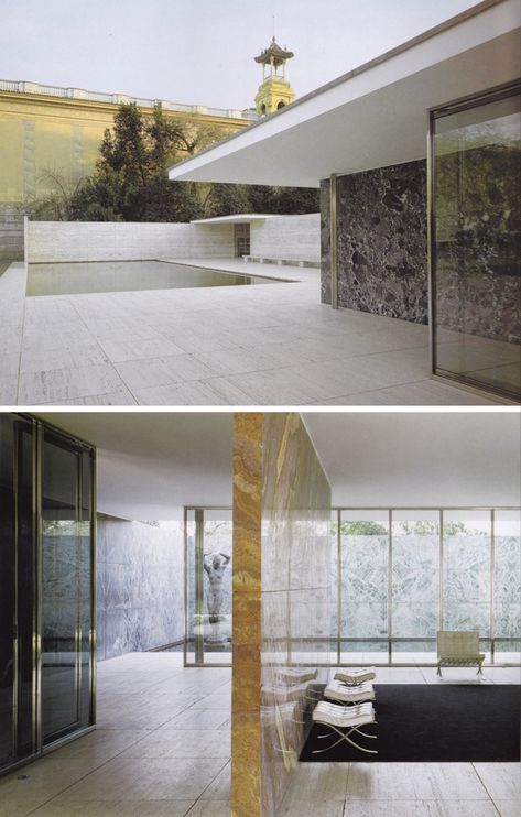 German Pavilion for the 1929 International Exposition, Barcelona Ludwig Mies Van Der Rohe, Van Der Rohe, Mies Van Der Rohe, Barcelona, Architecture, Van