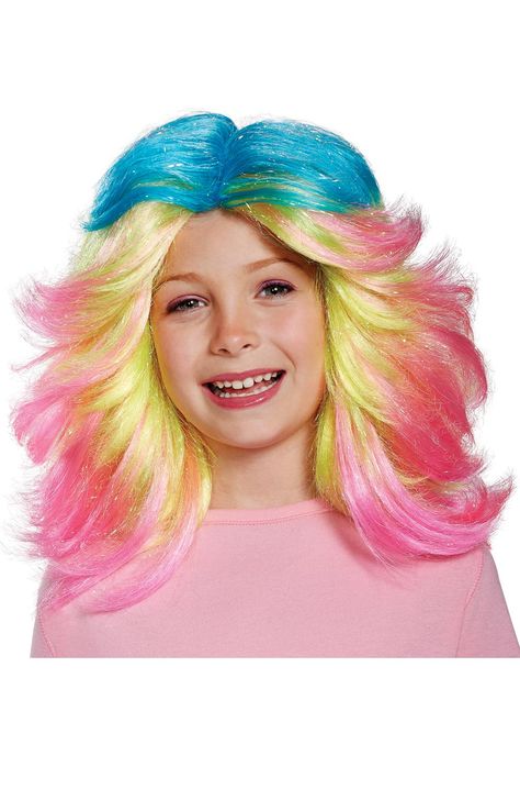 Not all Bergens are miserable and mean. Let your child's inner Bridget shine with this Lady Glitter Sparkles wig for kids! She'll have a blast dressing up as this lovable character from the movie Trolls, and she'll learn a thing or two about being ki Trolls Costume, Lady Glitter Sparkles, Troll Wig, Troll Costume, Princess Poppy, Trolls Birthday Party, Sparkle In Pink, Troll Party, Glitter Decor