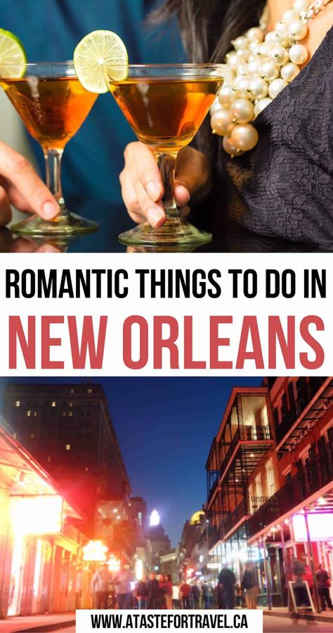 Discover the most romantic things to do in New Orleans, Louisiana! Signature cocktails, tours, jazz bars and strolling French Quarter, this is the perfect couples' guide to North America's most romantic city. New Orleans In February, New Orleans Honeymoon, Things To Do In New Orleans For Couples, New Orleans Things To Do In Couples, Romantic New Orleans, New Orleans Date Night, Couples Trip, New Orleans Weekend Trip, Things To Do In New Orleans With Teens