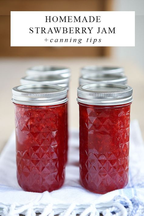 Homemade Jam Canning, Homemade Strawberry Jam Canning, Strawberry Jam For Canning, Easy Preserves Recipe, Make Strawberry Jam, Strawberry Preserves Recipe Canning, Homemade Strawberry Jam Recipe, Canning Jam Recipes Fruit, Homemade Strawberry Jelly