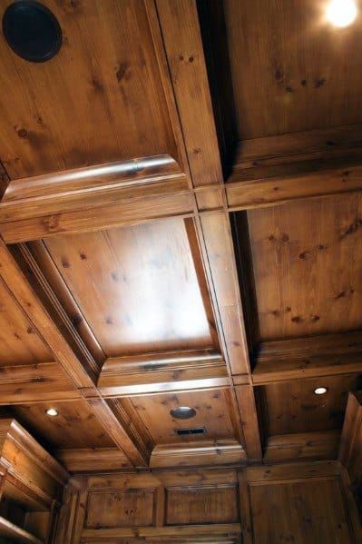 Wood Coffered Ceiling, Coffer Ceiling, Coffered Ceiling Design, Wooden Ceiling Design, Porch Ceiling, Beadboard Ceiling, Wood Interior Design, Diy Ceiling, Wood Ceiling