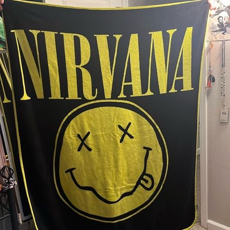 Soft Nirvana Blanket Blankets For Sale, Nirvana, Room Decor, Band, For Sale, Outfit Inspo, I Love, Jeans Shoes, Closet