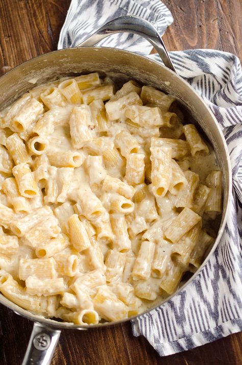 One-Pot Homemade Alfredo Rigatoni Alfredo Rigatoni, Fire Meals, One Pot Dinner Recipes, Rigatoni Pasta Recipes, Rigatoni Recipes, Eggplant Parmigiana, Pasta Recipes Alfredo, Pasta Alfredo, Fun Dinner