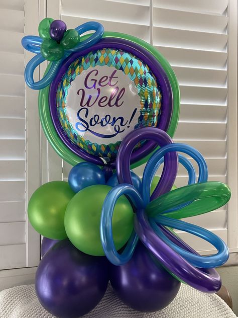 Get Well Balloons Bouquets, Get Well Soon Balloons Bouquet, Get Well Soon Balloons, Balloon Boutique, Get Well Balloons, Balloons Bouquet, Balloon Bouquet Diy, Balloons Ideas, Balloons Decorations