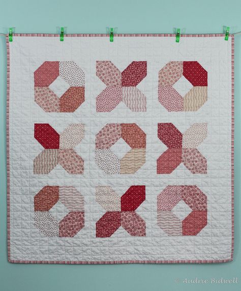 Blue is Bleu: March 2013 Sweet Kisses Quilt, Quilted Hug Project Pattern, Kismet Kiss Quilt, Hugs And Kisses Quilt, Baby Girl Quilts With Hearts, Charm Square Quilt, Charm Pack Quilts, Nancy Zieman, Red And White Quilts