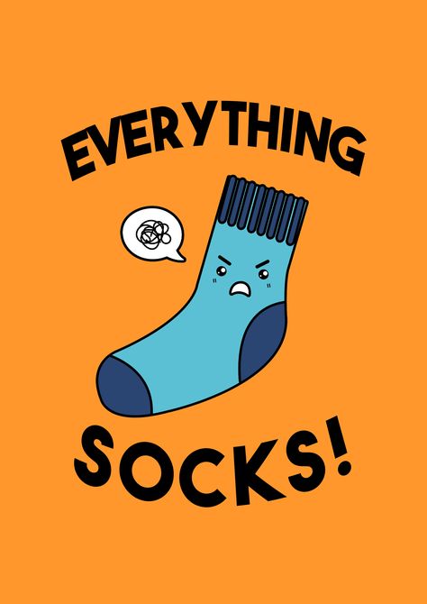 Sock Puns, Socks Quotes, Socks Illustration, Socks Ideas, Sock Gift, Funny Pun, Sharpie Art, Funny Puns, Sock Gifts