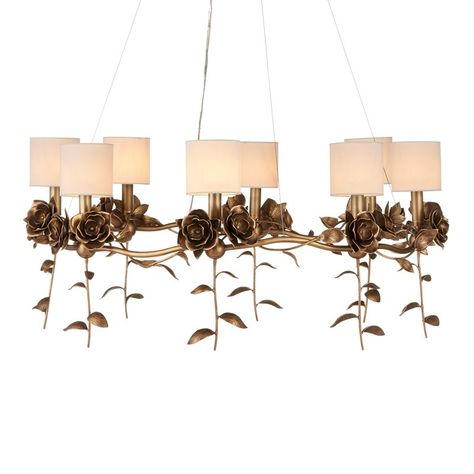 Rosabel Chandelier | Currey & Company Antique Brass Chandelier, Transitional Interiors, Contemporary Glam, White Shades, Concrete Furniture, Country Antiques, Gold Chandelier, Chandelier Shades, Brass Chandelier