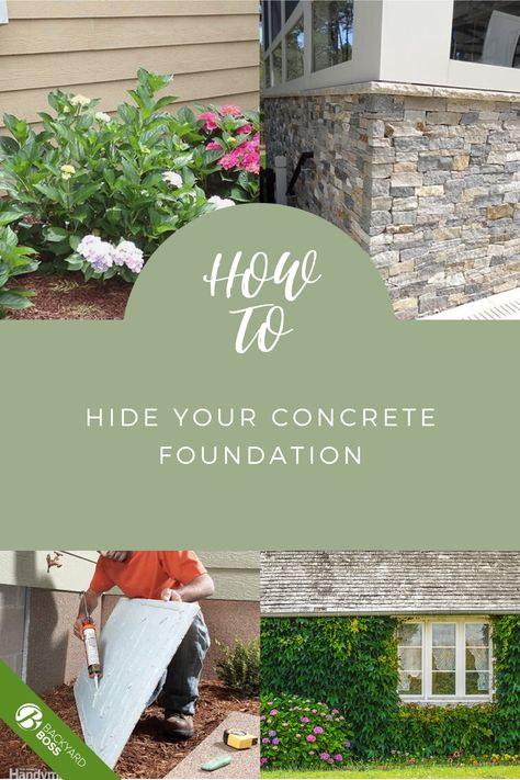 If you're home's foundation isn't doing it for you, there are many ways to creatively hide it. From painting to bushes to stucco and much much more. Check out our guide for ideas and inspiration. Hiding Foundation Of House, Hiding House Foundation, Hide Foundation Of House, Landscaping To Hide Foundation, Cover Foundation Of House, Paint Concrete Foundation Of House, Foundation Colors For House, Stucco Front Porch Ideas, Stucco Foundation Ideas