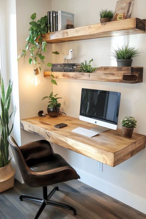 "Elevate your work-from-home setup with DIY Floating Desks! 🛠️💻 Perfect for creating a minimalist and modern workspace. 🌟✨ #DIYHomeOffice #DeskInspo #WorkspaceDesign" Floating Desk Office, Floating Office Desk, Diy Floating Desk, Floating Desks, Modern Workspace, Minimalist Desk, Floating Desk, Kid Desk, Small Space Solutions