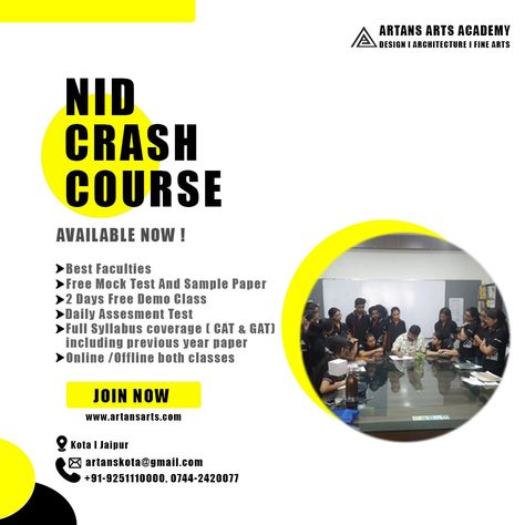 NID Crash Course Admission Open @nid_india @nidindia For more information👇 https://admissions.nid.edu/ #nid #nationalinstituteofdesign #nidcrashcourse #crashcourse #nidexam #bdesign #mdesign #nidcoaching #nidpreparation National Institute Of Design, Admission Open, Sample Paper, Mock Test, Art Academy, Crash Course, Previous Year, More Information, India