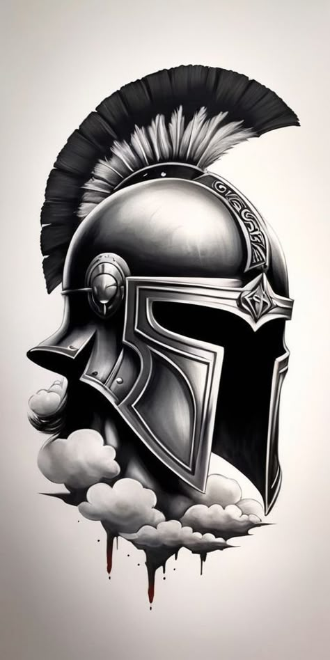 Spartan Helmet Tattoo Design, Worrier Tattoo Design, Roman Helmet Tattoo, Spartan Helmet Drawing, Helmet Tattoo Design, Spartan Tattoo Design, Viking Helmet Tattoo, Spartan Helmet Tattoo, Dragon Eye Drawing