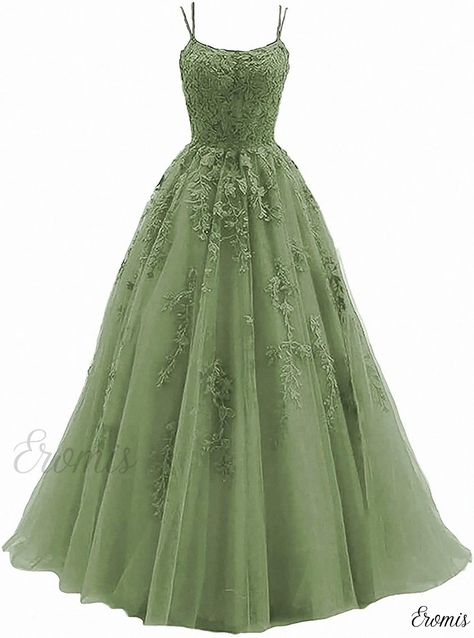 Light Green Dress Formal, Green Fantasy Gown, Slytherin Dress, Green Dress Formal, Appliqué Flowers, Light Green Dress, Long Formal Gowns, Princess Skirt, Evening Gowns Elegant