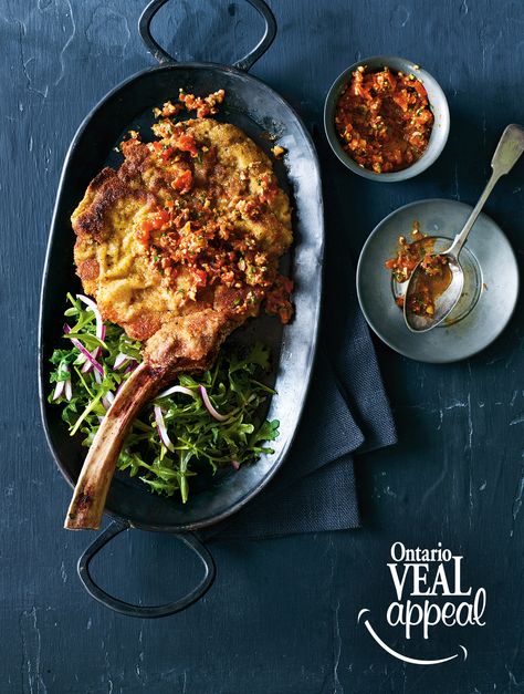 Veal Chop Recipes, Veal Chops, Veal Milanese, Veal Chop, Veal Recipes, Seasoned Bread Crumbs, Cocktail Desserts, Detail Page, Food Garnishes