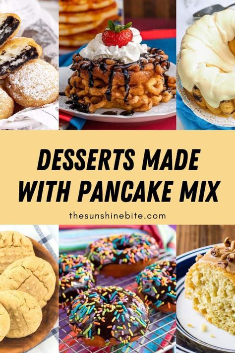 Uses For Pancake Batter, Cake With Pancake Mix Recipes, Pancake Mix Apple Fritters, Pancake Upgrades, Pancake Mix Donut Holes, Deserts With Pancake Batter, Dessert With Pancake Batter, What To Make With Pancake Batter, Pancake Mix Desserts Easy