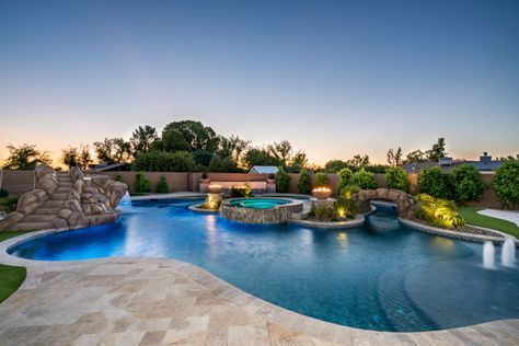 Pool Luxury Outdoor, Patrick House, Pool Bar Design, Travertine Deck, Overflow Pool, Pool Makeover, Lazy River Pool, Amazing Pools, Pool Luxury